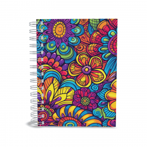 AGENDA 2025 - COLORS Capa dura com laminação e miolo em Offset 75g 21x15cm 4x1 / 4x4 Fosco / Brilho / Holográfico Corte reto Elástico e chaveiro