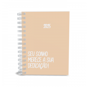 AGENDA 2025 - SONHO Capa dura com laminação e miolo em Offset 75g 21x15cm 4x1 / 4x4 Fosco / Brilho / Holográfico Corte reto Elástico e chaveiro