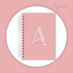 AGENDA 2025 - NOME Capa dura com laminação e miolo em Offset 75g 21x15cm 4x1 / 4x4 Fosco / Brilho / Holográfico Corte reto Elástico e chaveiro