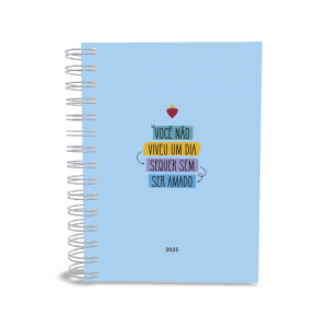AGENDA 2025 - VOCÊ NÃO VIVEU Capa dura com laminação e miolo em Offset 75g 21x15cm 4x1 / 4x4 Fosco / Brilho / Holográfico Corte reto Elástico e chaveiro