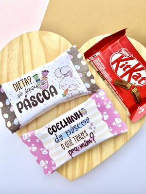 KITKAT PERSONALIZADO Papel Glossy 180g  4x0 Brilho Corte reto com cantos arrendondados 