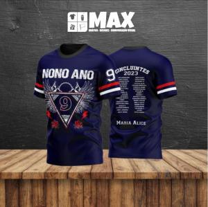 Camiseta premium NONO ANO Fator de proteção solar UV 50+ é um tratamento aplicado no acabamento do tecido que protege a pele dos efeitos nocivos dos raios UV-A e UV-B. Este tratamento permanece no produto por toda sua vida útil, mesmo após várias lavagens.  Personalizado TECIDO DRY PLUS UV 50 Premium Nome do formando GRATUITO