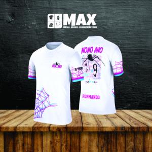 Camiseta premium TERCEIRÃO Fator de proteção solar UV 50+ é um tratamento aplicado no acabamento do tecido que protege a pele dos efeitos nocivos dos raios UV-A e UV-B. Este tratamento permanece no produto por toda sua vida útil, mesmo após várias lavagens.  Personalizado TECIDO DRY PLUS UV 50 Premium Nome do formando GRATUITO