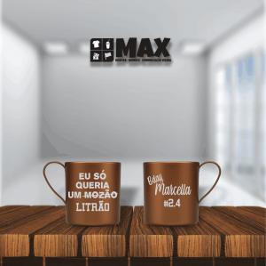 Caneca Moscow Mule - Litrão PP 9,3cmx8,5cm Impressão em uma cor Serigrafia Premium Personalizado conforme informações que devem ser enviadas no campo observações na finalização do pedido