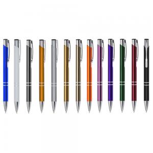 Caneta Metal Touch fina  Metal Laser  Ref. 2088 Caneta metálica com touch screen, carga esferográfica azul e acionamento por clique.