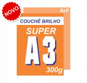Impressão Digital - SUPER A3 - Couche Brilho 300g Couche Brilho 300g  4x0   