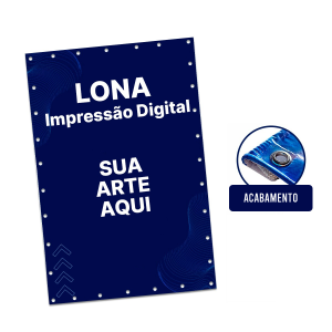 IMPRESSÃO LONA COM ILHÓS - FAIXA 2,00 x 1,00 metros Lona Brilho 440g 2,00 x 1,00 metros Impressão colorida sem limitação  Solda eletronica e ilhós 