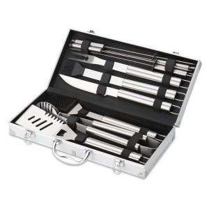 Kit Churrasco Alumínio 21,5 x 7,6 x 42,7cm   Gravação Laser 