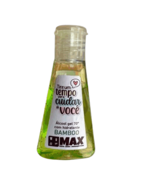ÁLCOOL GEL COM RÓTULO PERSONALIZADO Adesivo Glossy 180g 9x4,5cm 4x0 Brilho Corte reto com cantos arrendondados 