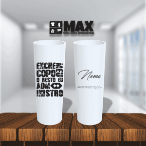 Long Drink - Administração Acrílico 16cmx6cm Impressão em uma cor Serigrafia Premium Personalizado conforme informações que devem ser enviadas no campo observações na finalização do pedido