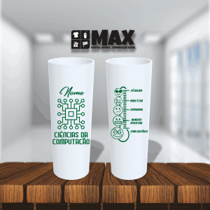 Long Drink - Ciências da Computação Acrílico 16cmx6cm Impressão em uma cor Serigrafia Premium Personalizado conforme informações que devem ser enviadas no campo observações na finalização do pedido