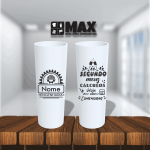 Long Drink - Engenharia Acrílico 16cmx6cm Impressão em uma cor Serigrafia Premium Personalizado conforme informações que devem ser enviadas no campo observações na finalização do pedido