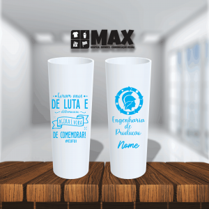 Long Drink - Engenharia de Produção Acrílico 16cmx6cm Impressão em uma cor Serigrafia Premium Personalizado conforme informações que devem ser enviadas no campo observações na finalização do pedido