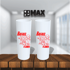 Long Drink - Homem Aranha Acrílico 16cmx6cm Impressão em uma cor Serigrafia Premium Personalizado conforme informações que devem ser enviadas no campo observações na finalização do pedido
