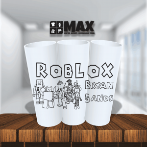Long Drink - Roblox 360º Acrílico 16cmx6cm Impressão em uma cor Serigrafia Premium *ARTE EM TODA A VOLTA DO COPO* Personalizado conforme informações que devem ser enviadas no campo observações na finalização do pedido