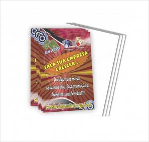 PANFLETO - FRENTE COLORIDA 14x20cm Couche Brilho 90g 14x20 4x0   
