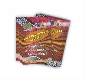 PANFLETO - FRENTE E VERSO COLORIDO 14x20cm Couche Brilho 90g 14x20 4x4   